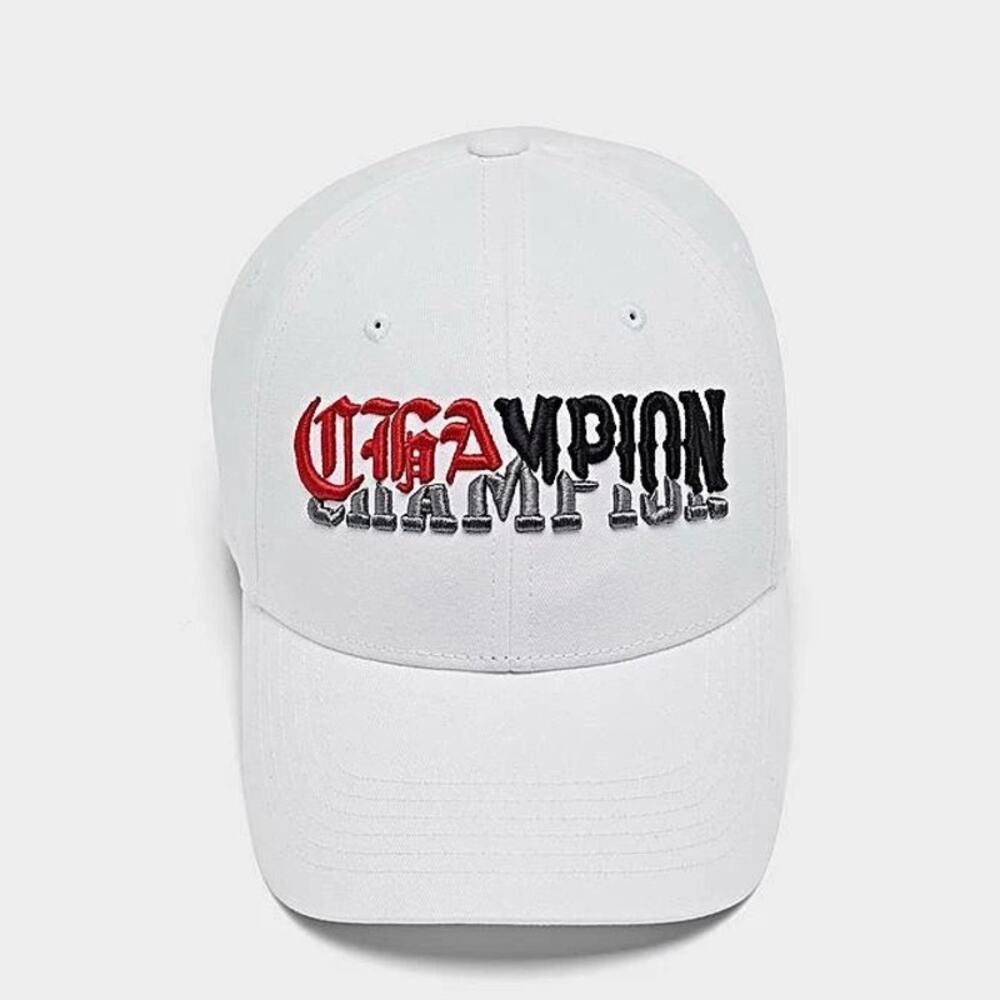 NEW Champion Classic Twill Adjustable Hat White Cotton Strapback Cap